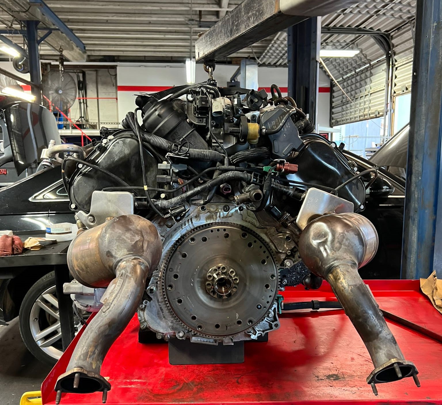 Audi engine installation